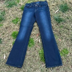 Lucky brand, Sweet Boot, mid rise, brushed, dark-blue denim, jeans, size 0/25A